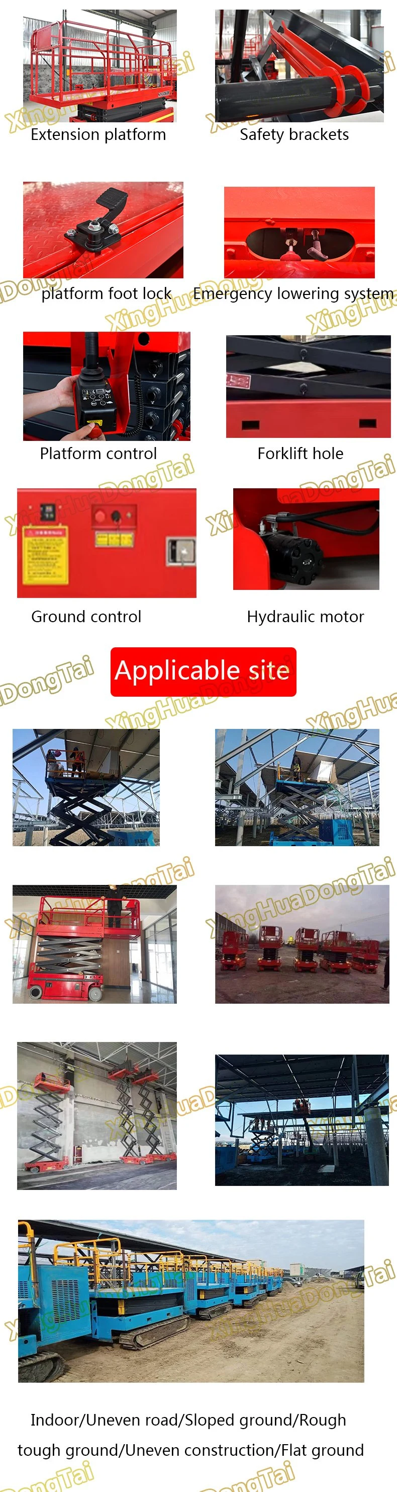 Hydraulic Double Platform Scissor Car Lift for Home Garage or Parking