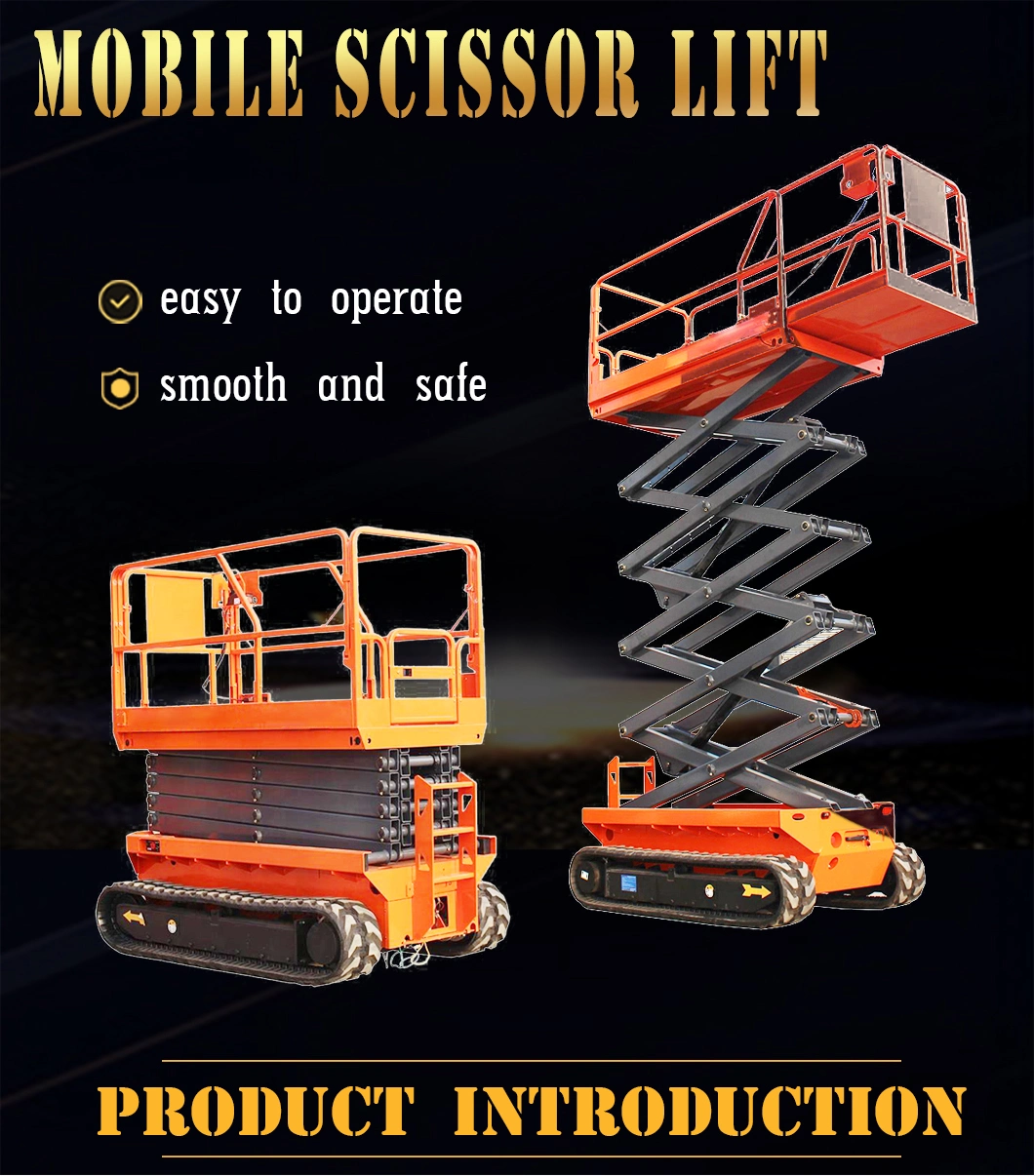 Portable Mobile 2800kg Small Lifting Platform Electric Mini Scissor Lift