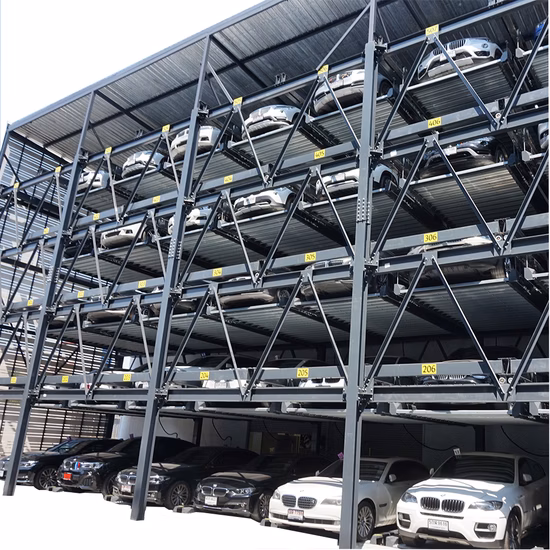 Sistema de estacionamento de quebra-cabeça de carro mecânico semiautomático