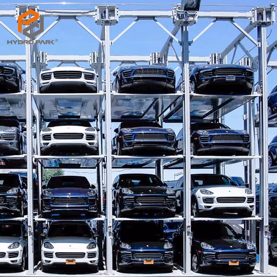 Empilhadores quádruplos com sistema de elevador de estacionamento comercial de vários níveis