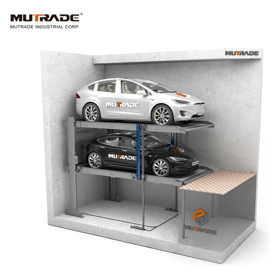 Sistema de estacionamento de carros com economia de espaço e baixo ruído